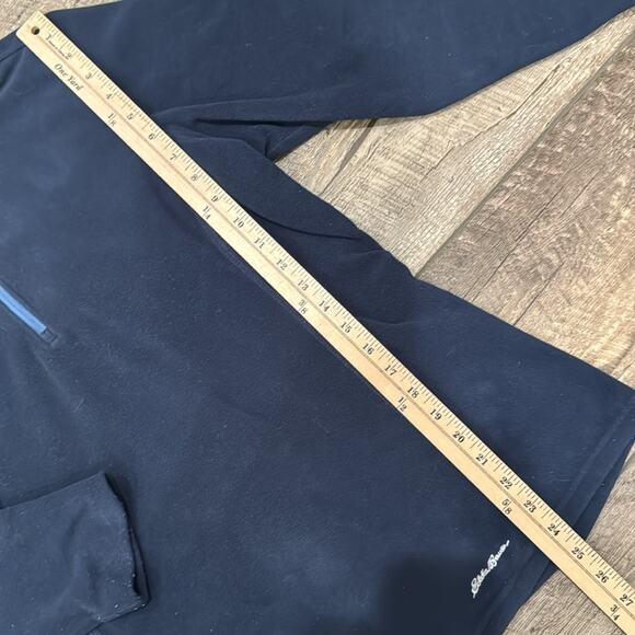 Eddie Bauer Women's Quarter Zip Pullover Fleece Sweater Dark Navy Size L - Picture 4 of 7